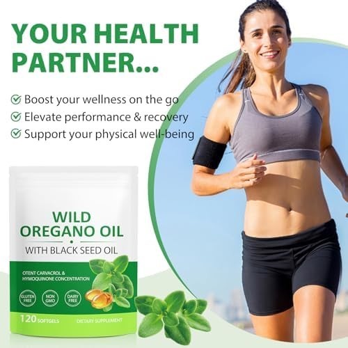 Resilia Oregano Oil Capsules 120 Count 6000mg Oil of Oregano with Black Seed oil