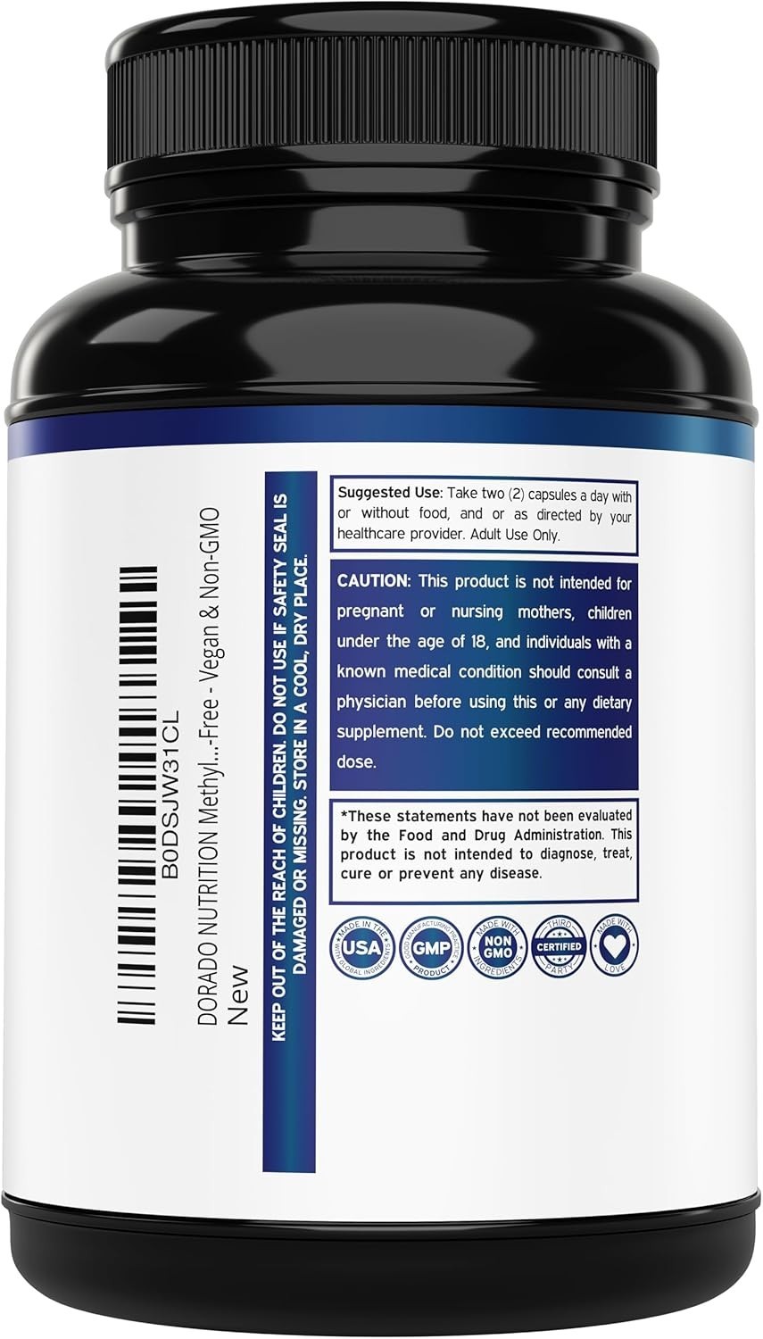 Methylated Multivitamin Supplement for Women and Men (60 Capsules)…