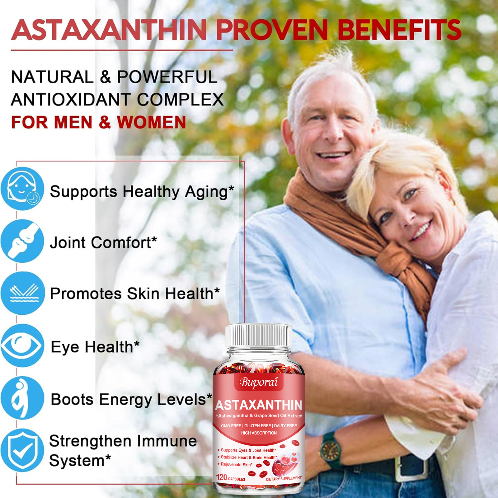 Astaxanthin 24mg – Heart and Cardiovascular Health, Support Antioxidant Activity
