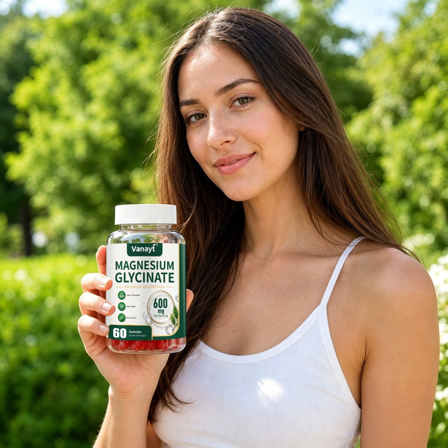 2x Magnesium Glycinate 600mg Advanced Complex 60 Gummy Gluten Free & Non-GMO
