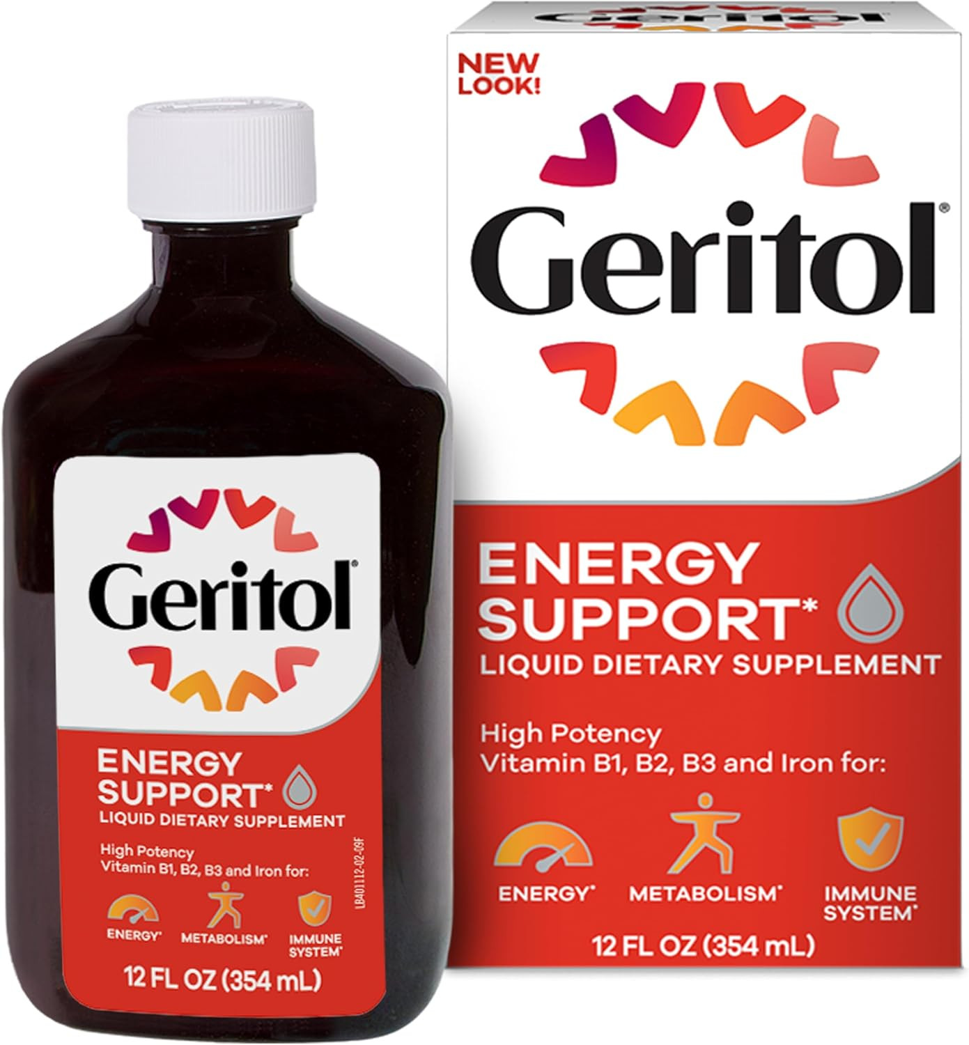 Liquid Iron Supplement 12oz Energy Support B Vitamins Easy to Swallow