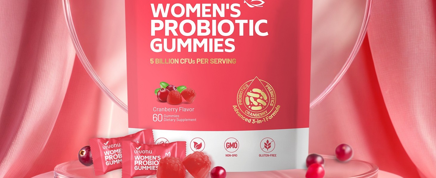 Vaginal Probiotics for Women, Feminine Balance pH Gummies 60pcs/1bag