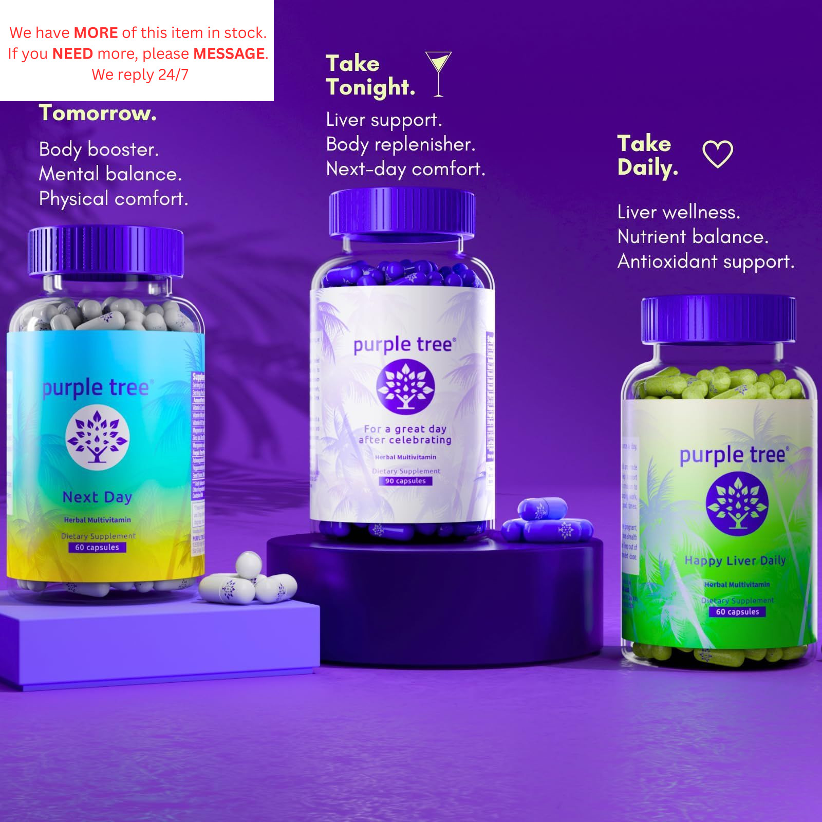 purple tree Happy Liver Daily | Support & Cleanse 60 Count (Pack of 1)