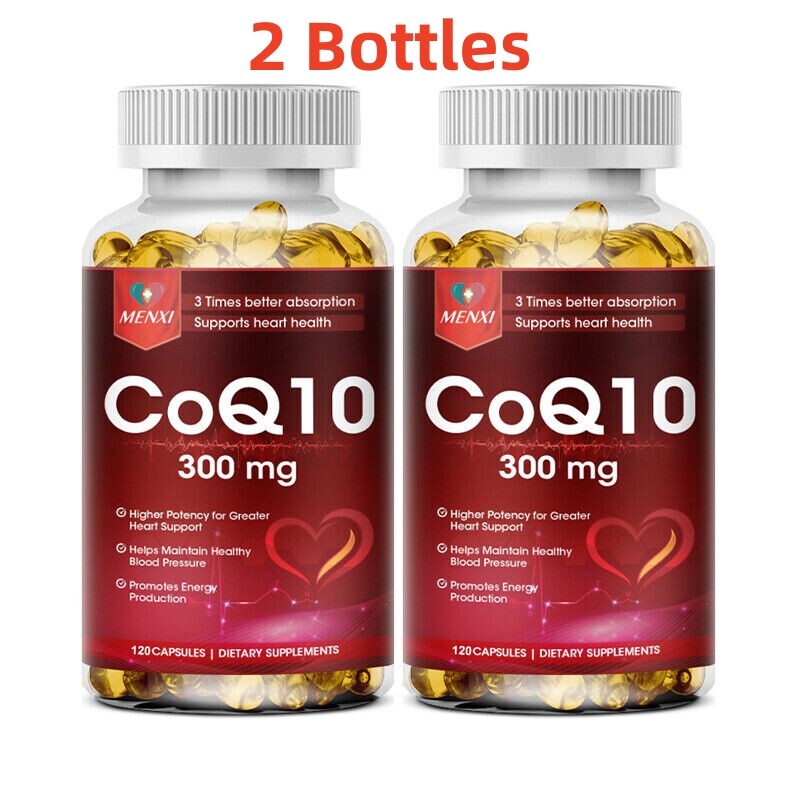 2 CoQ-10 PACKS 300mg 240 Softgels Coq10 Co Q10 Coenzyme Heart Support NON GMO