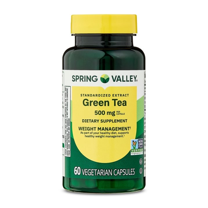 3 Pack Spring Valley Green Tea Extract 500 mg Vegetarian Capsules 60 Count