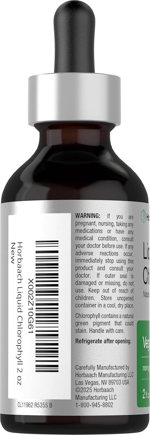 Liquid Chlorophyll Drops – 2 fl oz Supplement with Peppermint Flavor