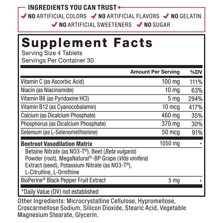 Force Factor Total Beets Beet Root Capsules 120 Tablets 2 Pack