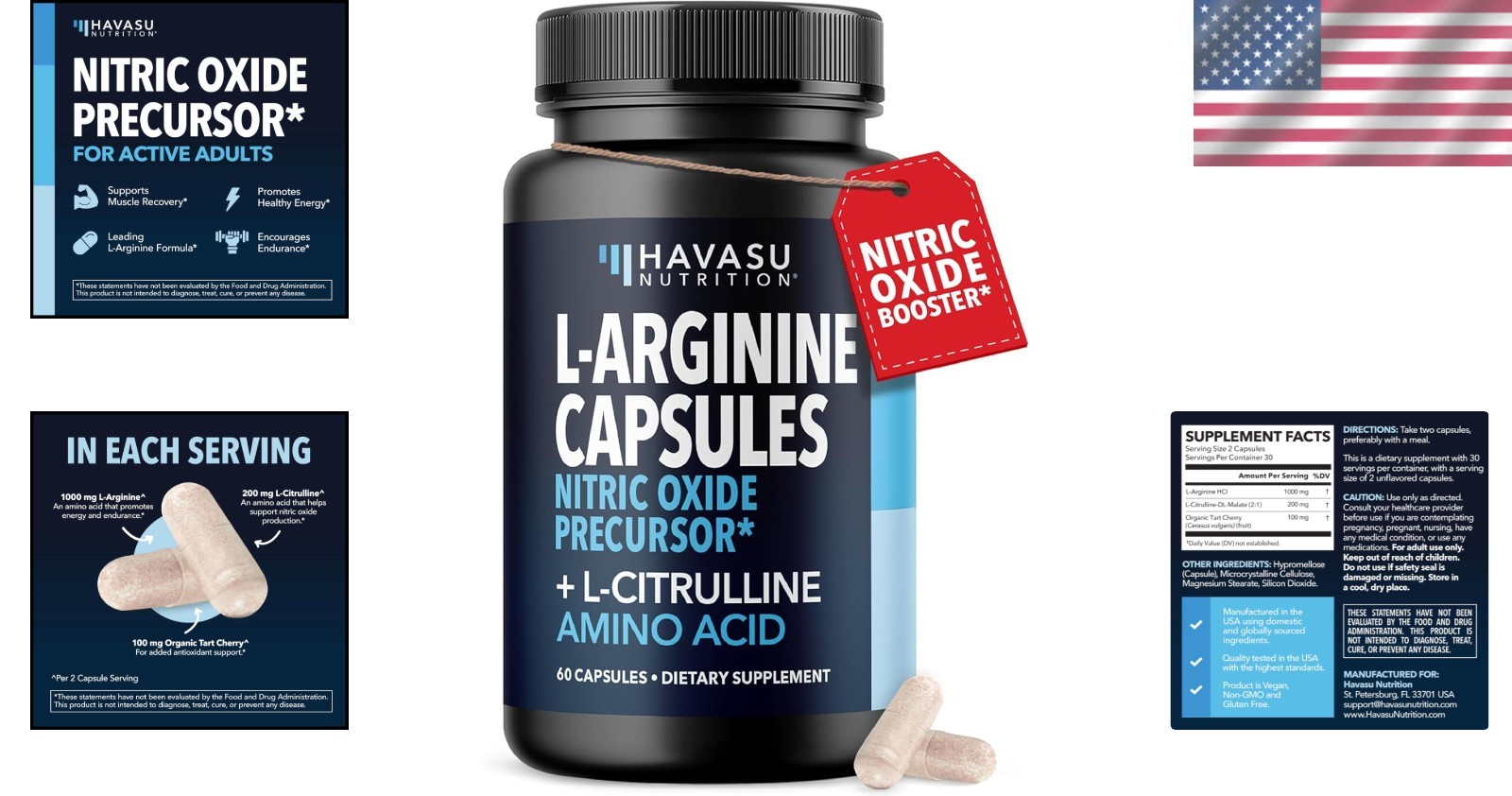 Energy Management with L-Arginine & L-Citrulline – 60 Non-GMO Capsules
