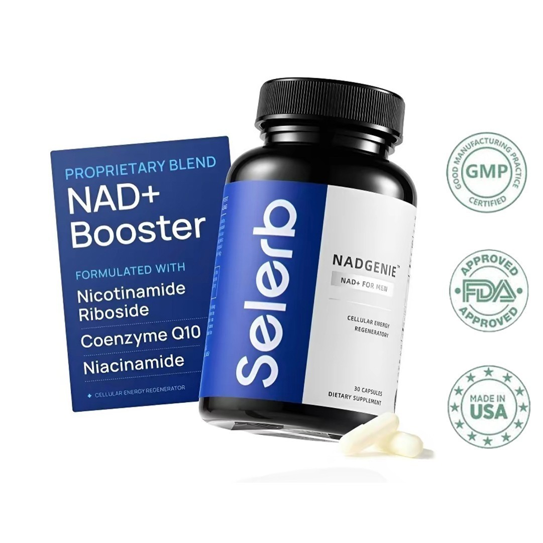 2 BOTTLES-Selerb NAD+ Supplement for Men Liposomal-NAD+,CoQ10, L-Carnitine