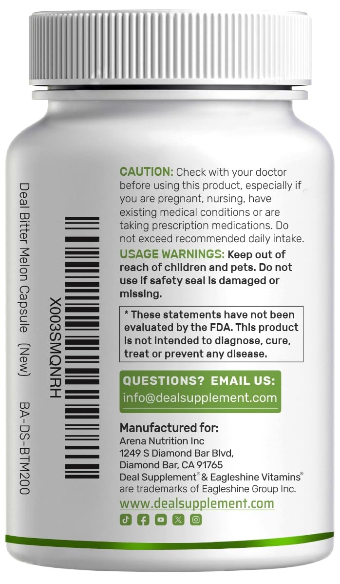 Bitter Melon with Berberine Supplement 15,000mg Per 300 Count (Pack of 1)