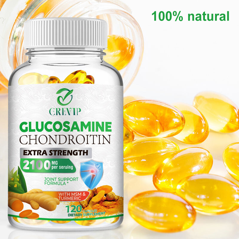 Glucosamine Chondroitin 2100mg – Turmeric, MSM – Triple Strength Joint Support