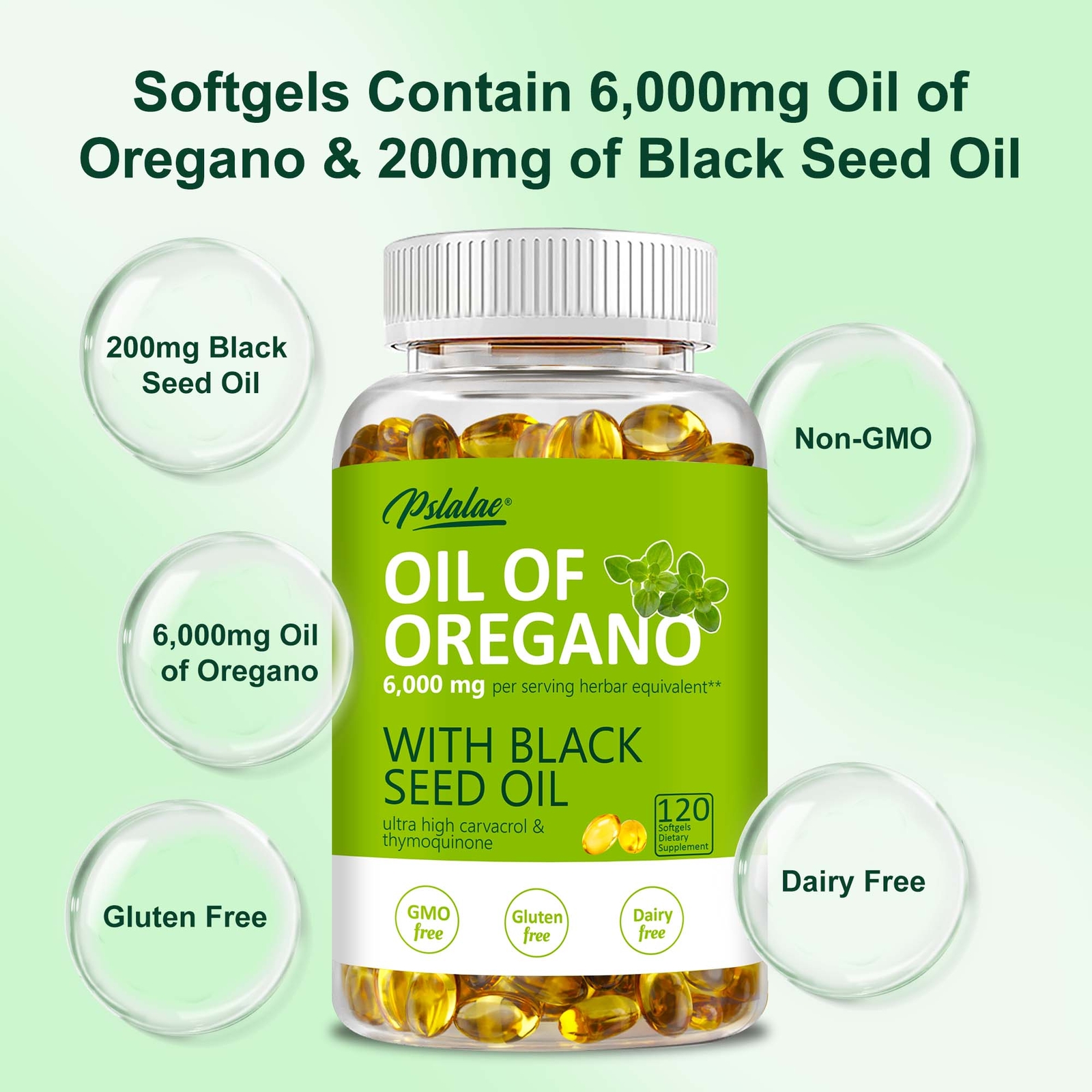 Oil of Oregano – with Black Seed Oil – Natural Immune Support,Digestive Support