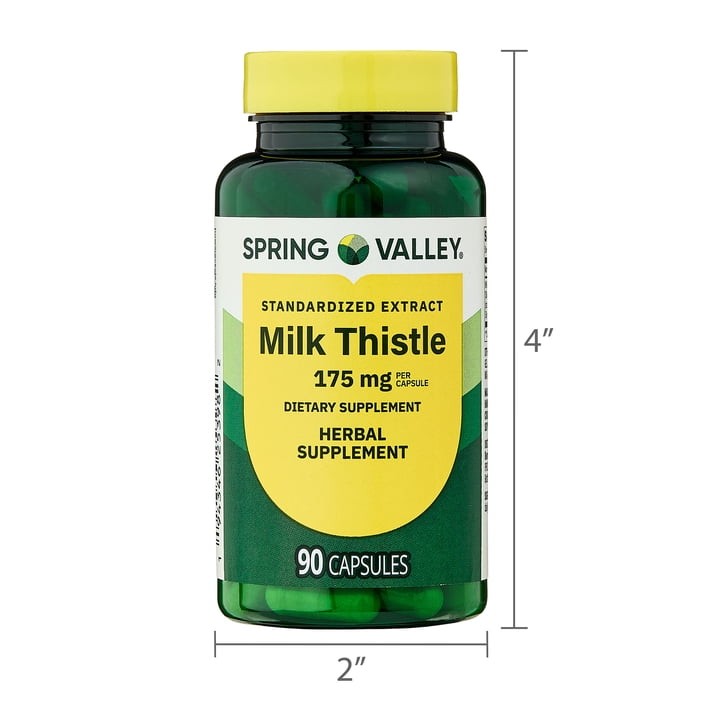 Spring Valley Milk Thistle Extract 175mg Dietary Supplement Capsules, 90 Count