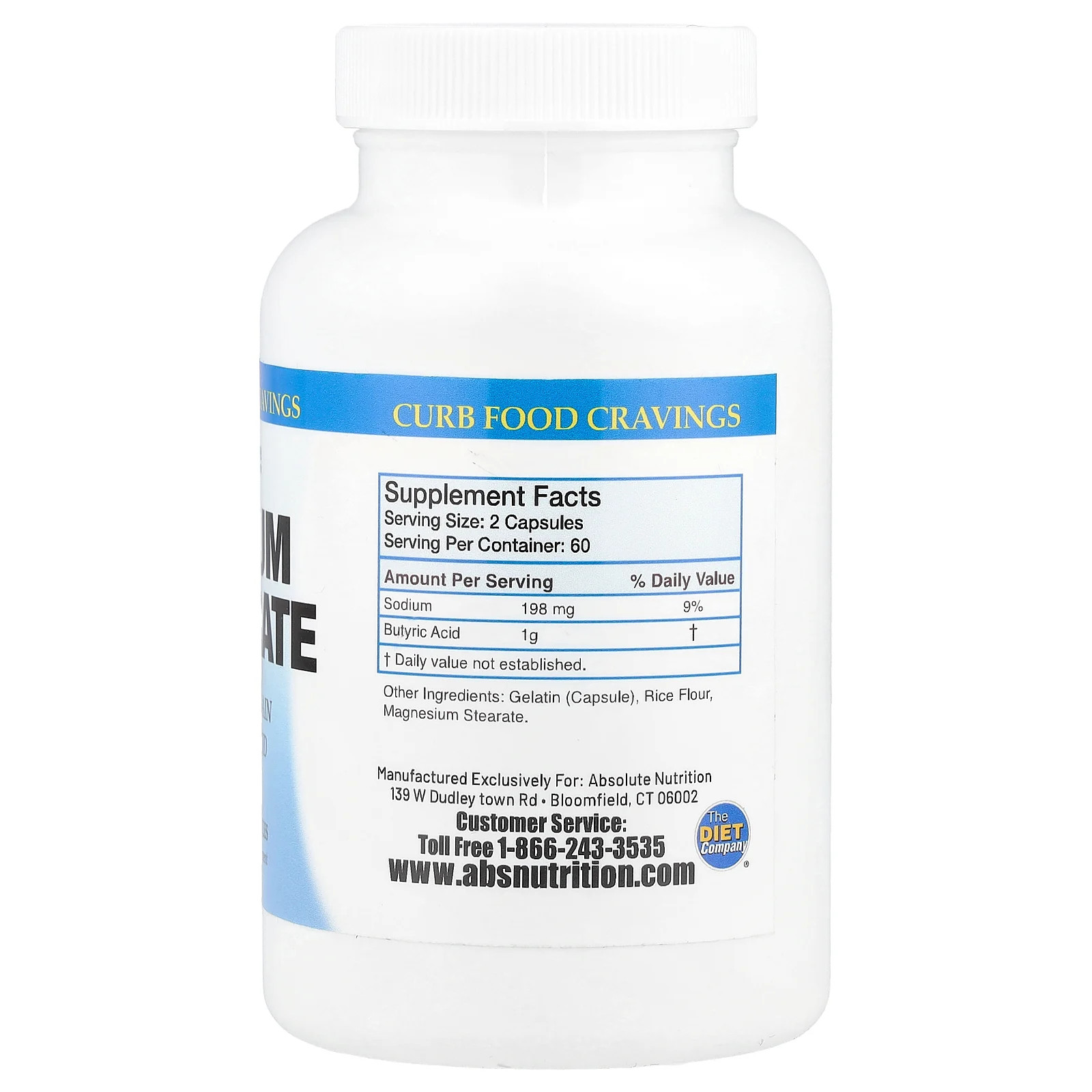 Sodium Butyrate, 120 Capsules
