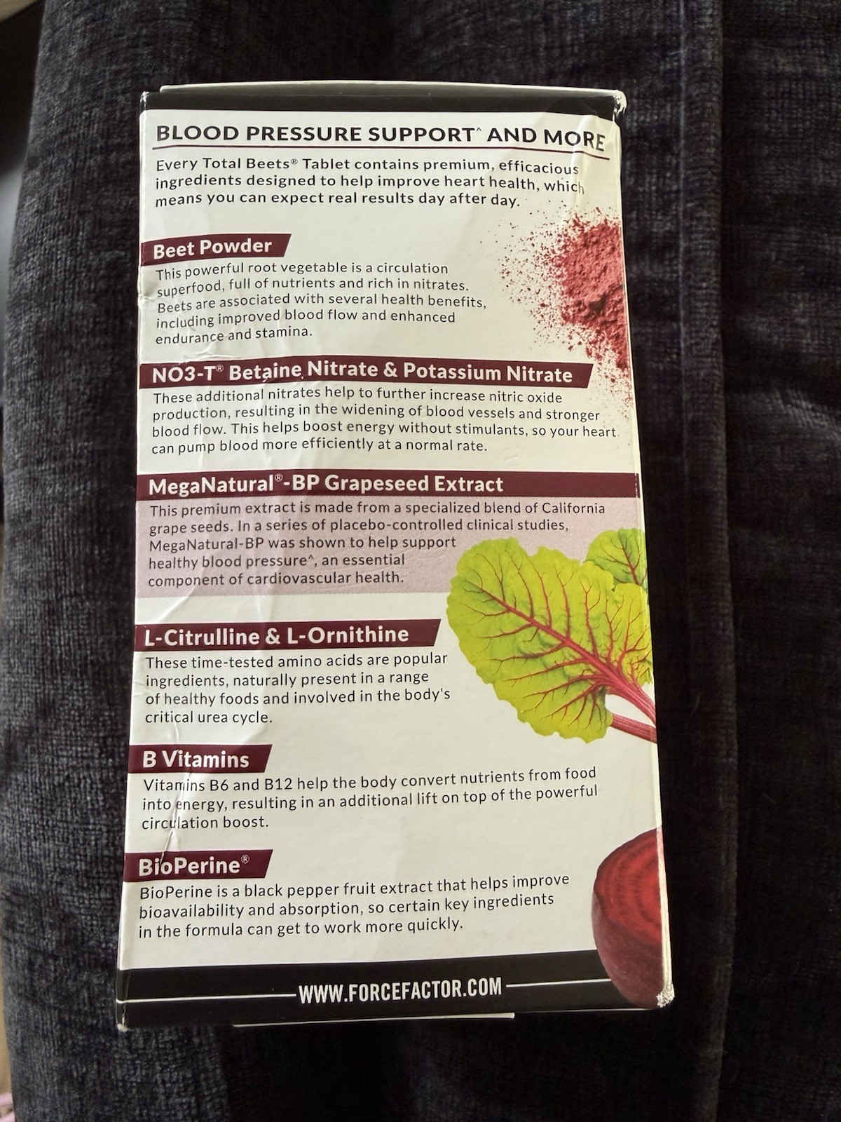 Force Factor Total Beets Blood Pressure Support Supplement