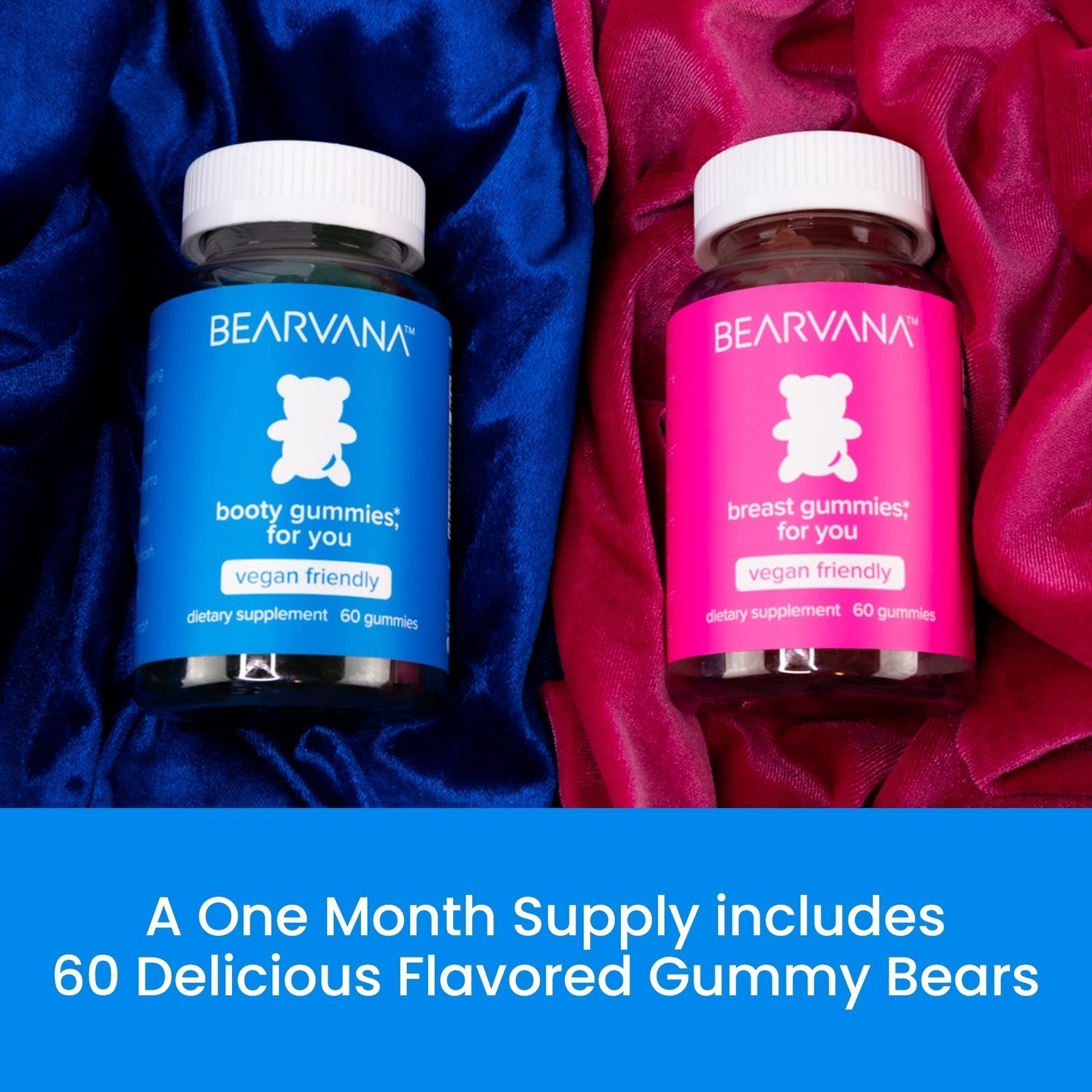 NEW BEARVANA Bum & Chest Support Gummies for Women | Workout Enhancement | Berry