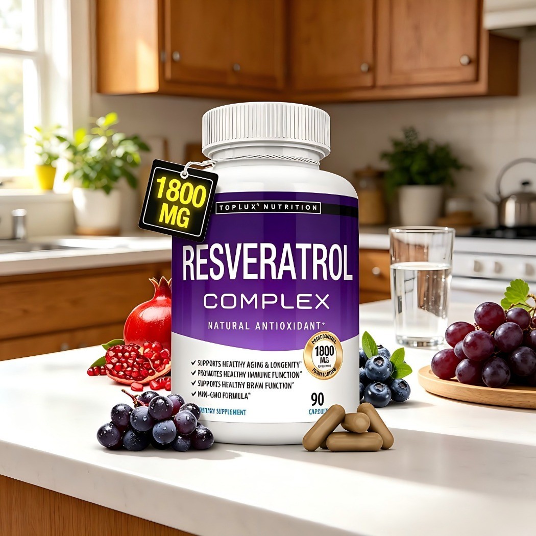 3 Pack 1800mg Resveratrol Natural Antioxidant Supplement 60 Capsules NEW