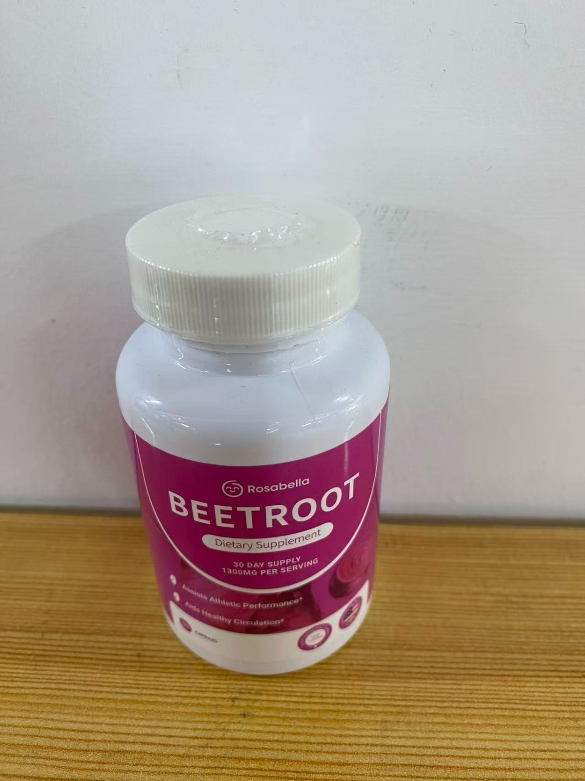 3PCS Rosabella Organic Beet Root 60 Capsules Natural Energy Boost Blood Pressure