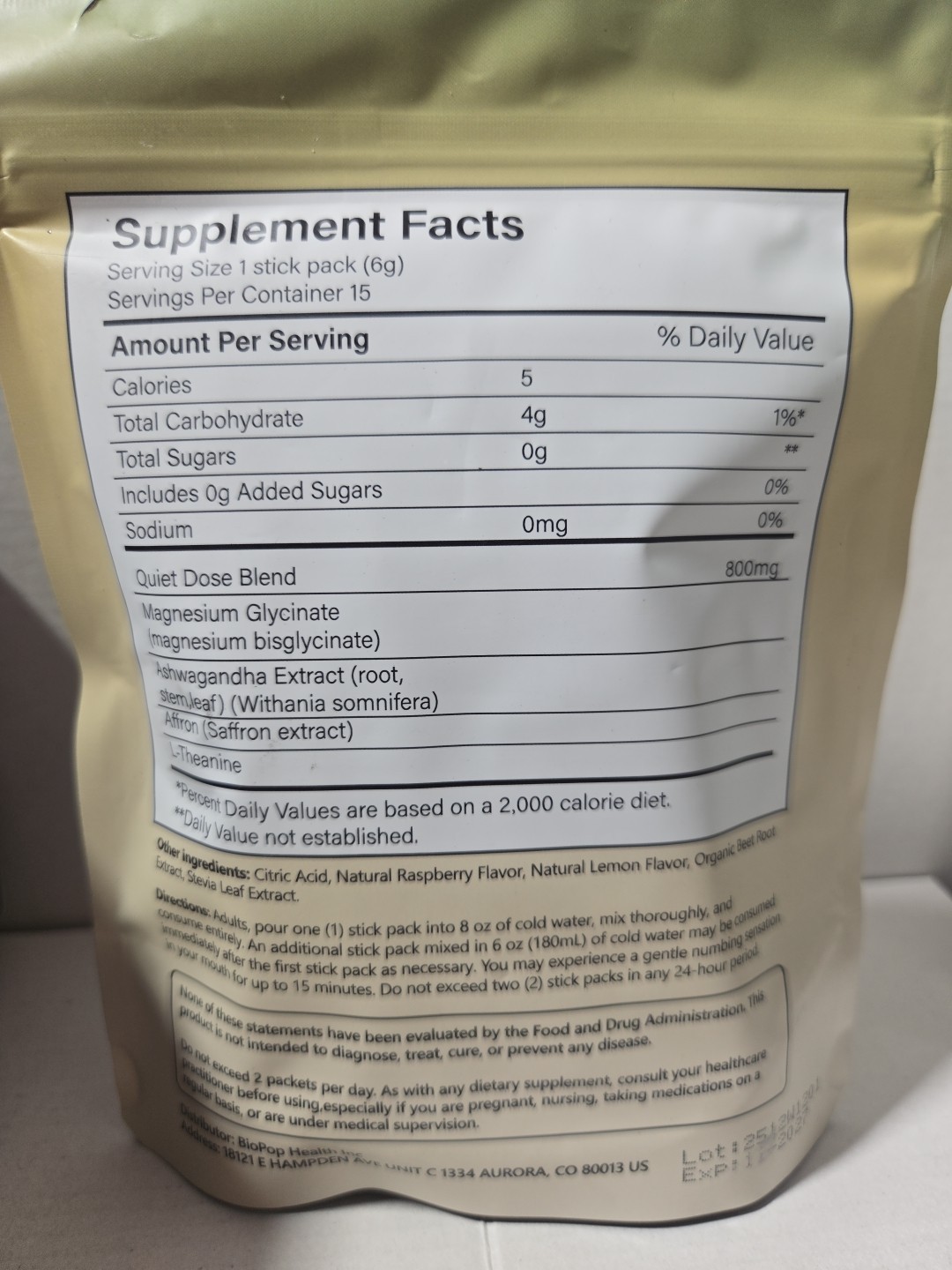 Quiet Dose Calming Tonic, Quiet Dose Drink with Magnesium Glycinate, Ashwagandha
