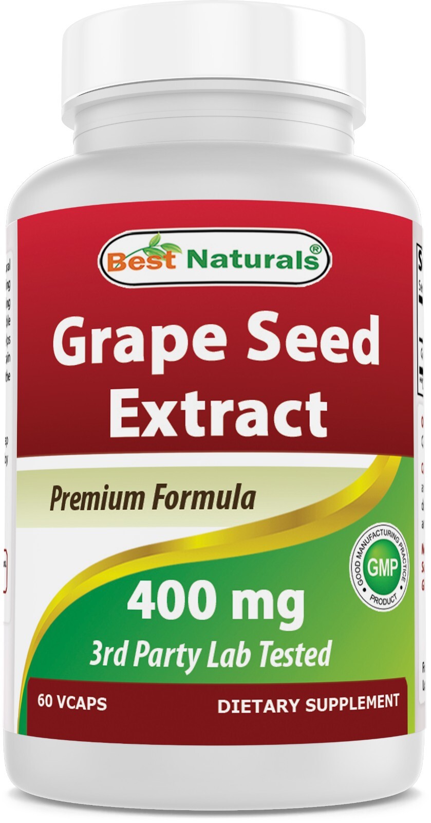 Best Naturals, Grape Seed Extract 400 mg 60 Vcaps *Cardiovascular Health*