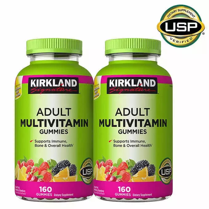 Kirkland Signature Adult Multivitamin Gummies 320 Ct Natural Fruit Flavors