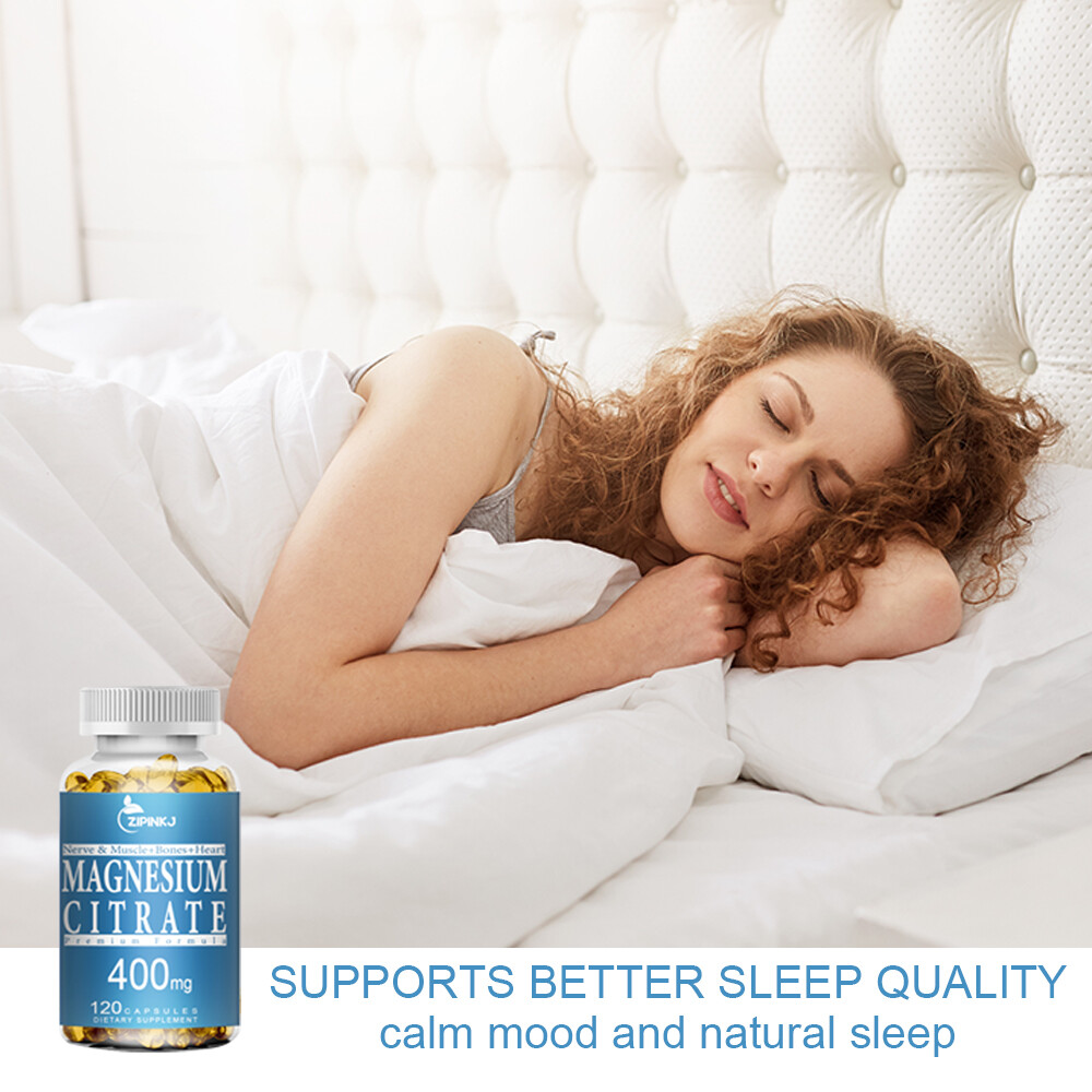 Magnesium Citrate Extra Strength 400mg 600mg- Chelated for Max Absorption 30day