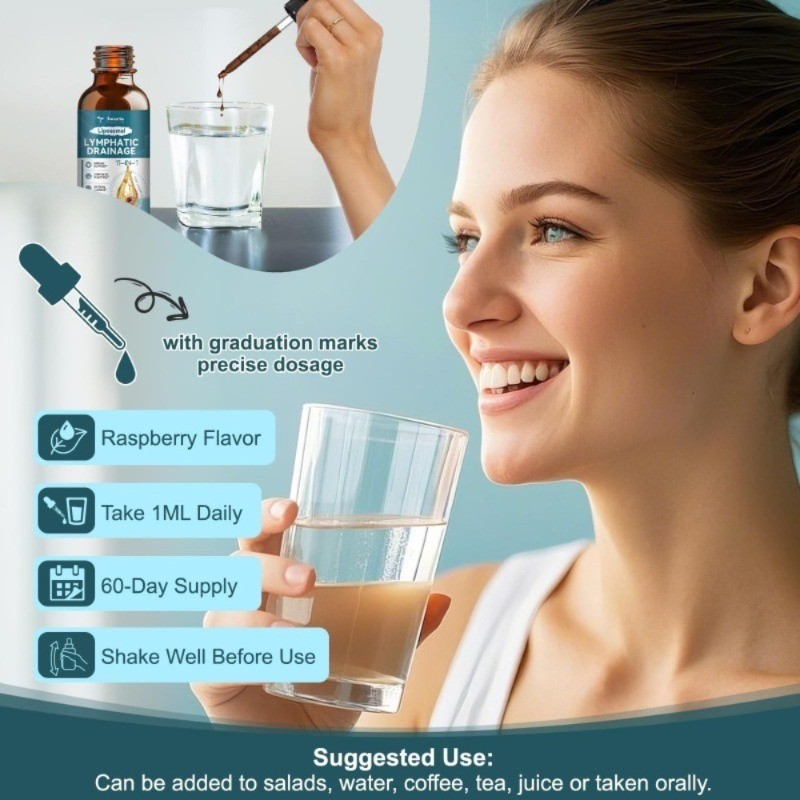 Liposomal Lymphatic Drainage Drops 11 in 1 Organic Lymph Support – 1/2/3 Bottles