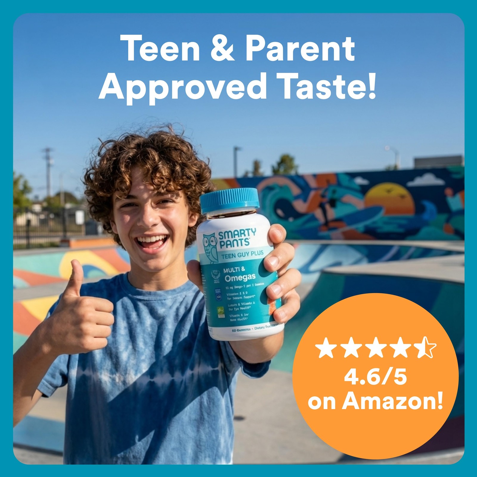 SmartyPants Teen Guy Plus Multi & Omegas 1 Count (Pack of 1), Blue