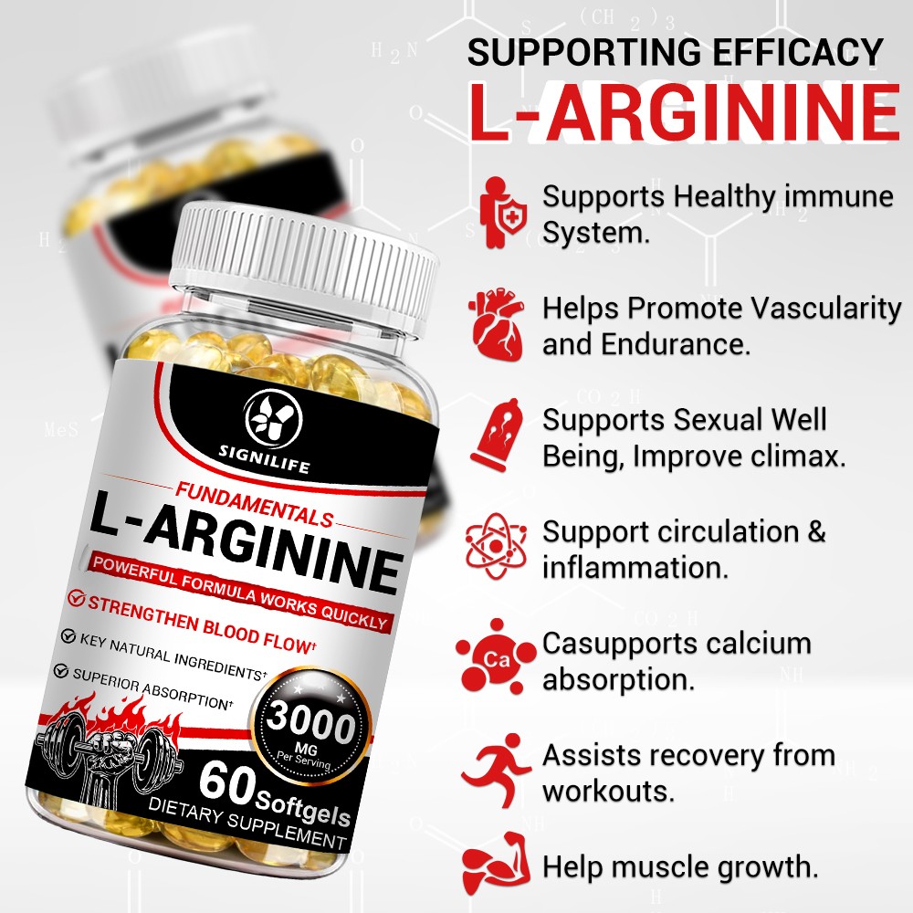 Nitric Oxide Booster L-Arginine, L-Citrulline 3000mg 60 Caps HIGHEST POTENCY