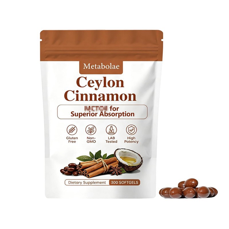 3x Metabolae Cinnamon MCT Oil Softgels, Non-GMO, Gluten Free, 300 Softgels