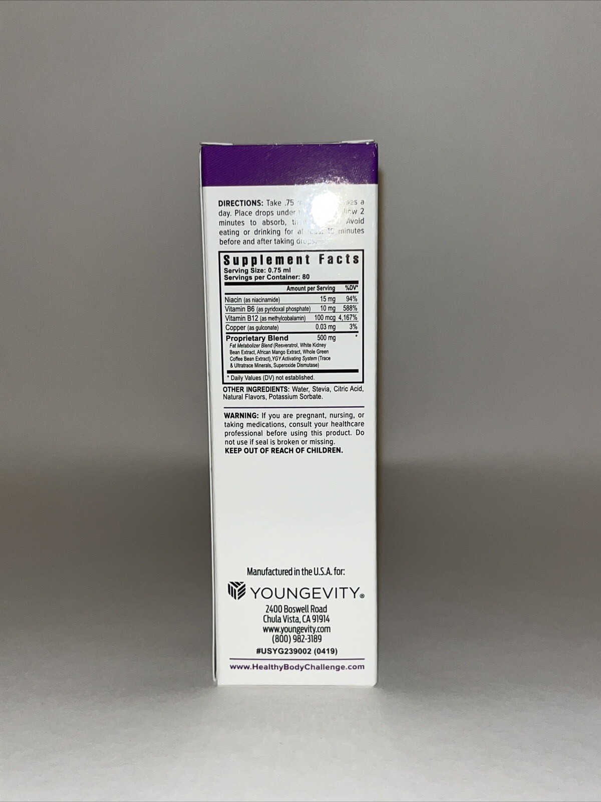 Youngevity Plan1x Slender Fx REV 2 fl oz Dr Wallach Free Shipping