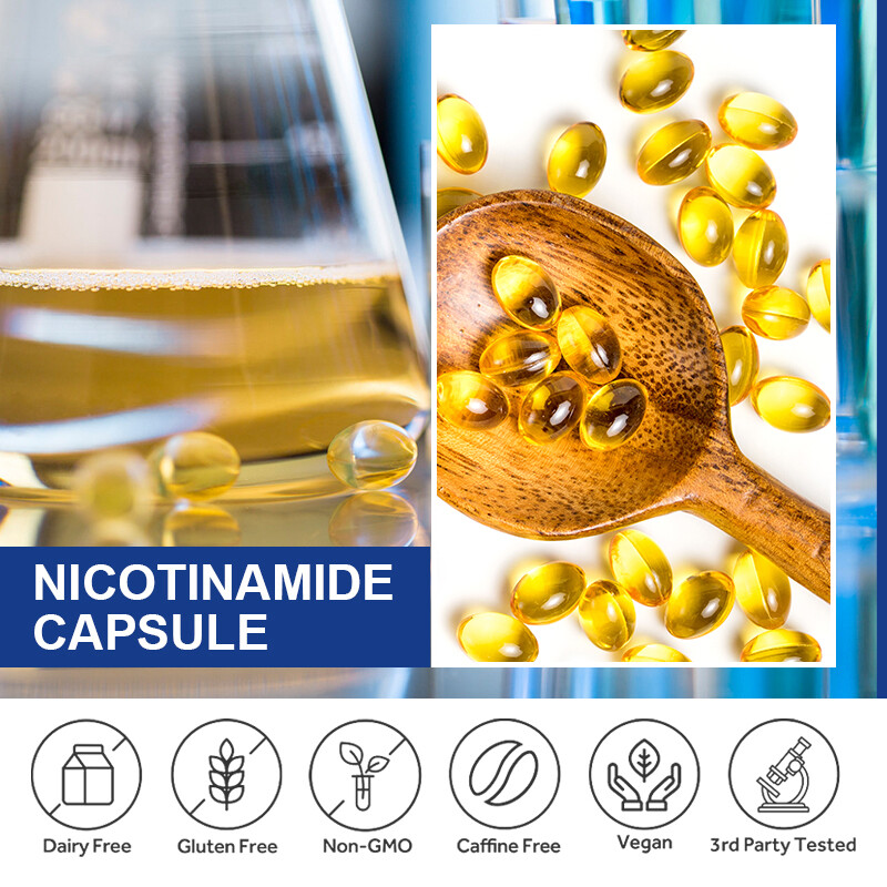 500MG Nicotinamide Vitamin B3 Supplement, 120 Capsules, Anti-aging Skin Health