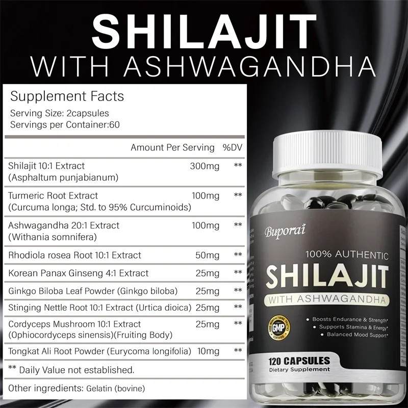 Shilajit 240pcs – Improves Memory, Concentration, Mood, Endurance & Performance