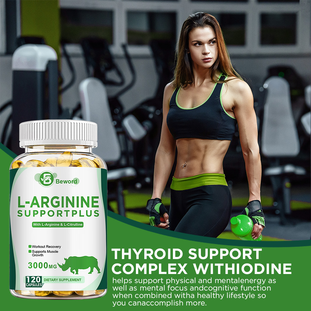 L-Arginine L-Citrulline 3000mg Extra Strength Nitric Oxide & Circulation Boost