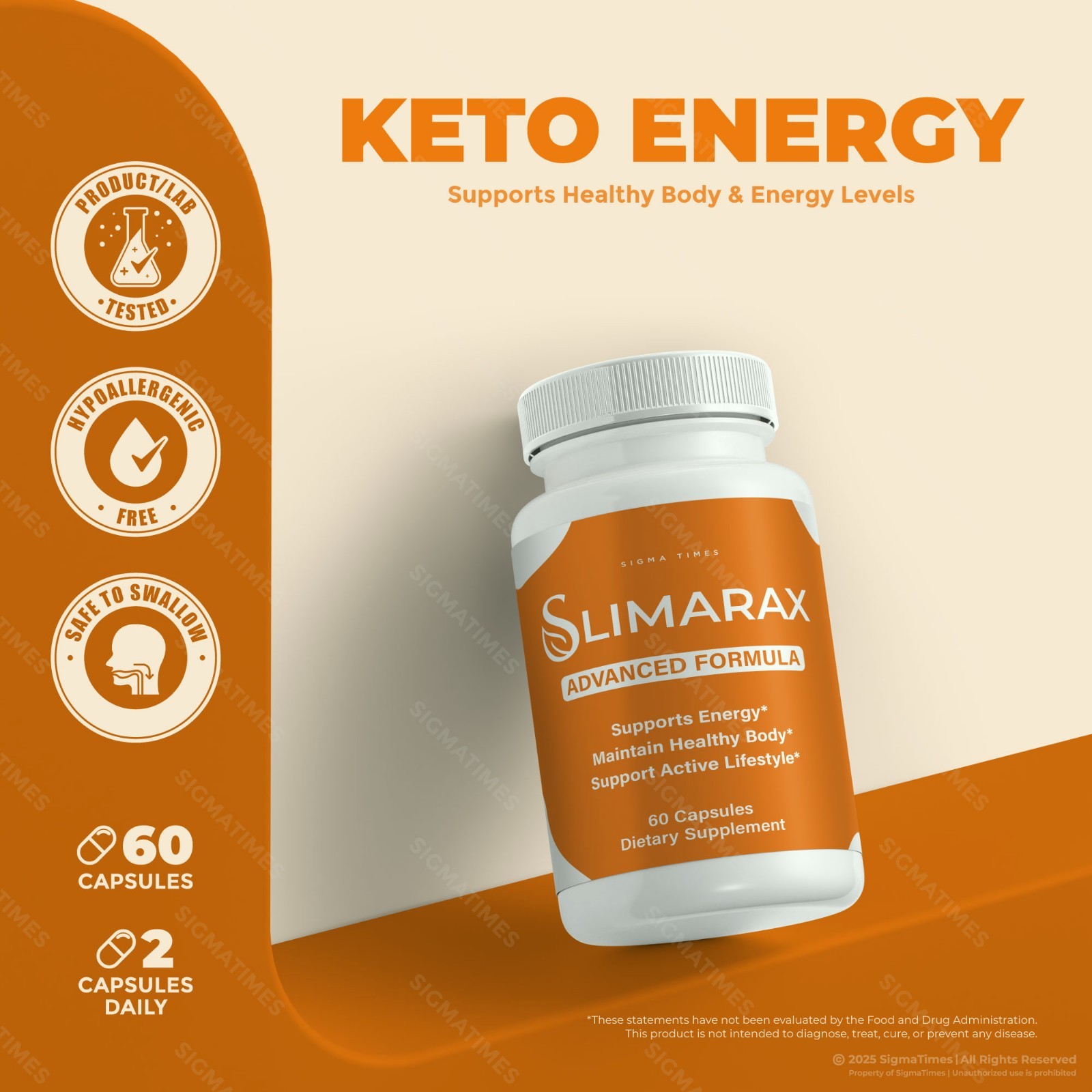 Slimarax Capsules – Energy & Weight Management Support Supplement 60ct