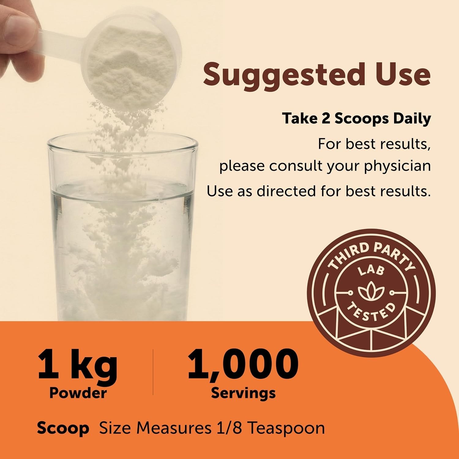 Vitamin C Powder, 2.2lbs (1kg) | Ascorbic Acid Supplement