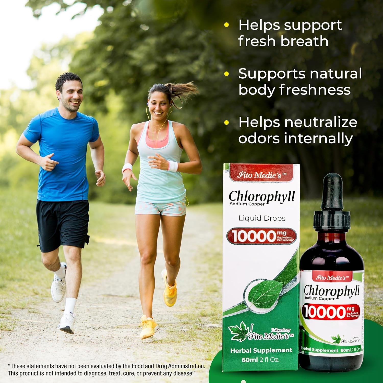 Lab 2 oz Liquid Chlorophyll Drops – Daily Antioxidant Supplement for Wellness