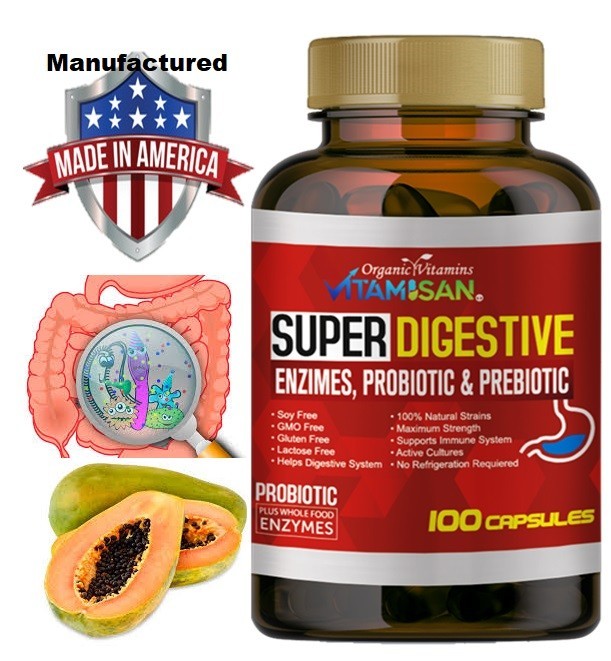 Probiotics 100 Billion CFU Potency Digestive Immune Health 100 Capsules DIGESTIV