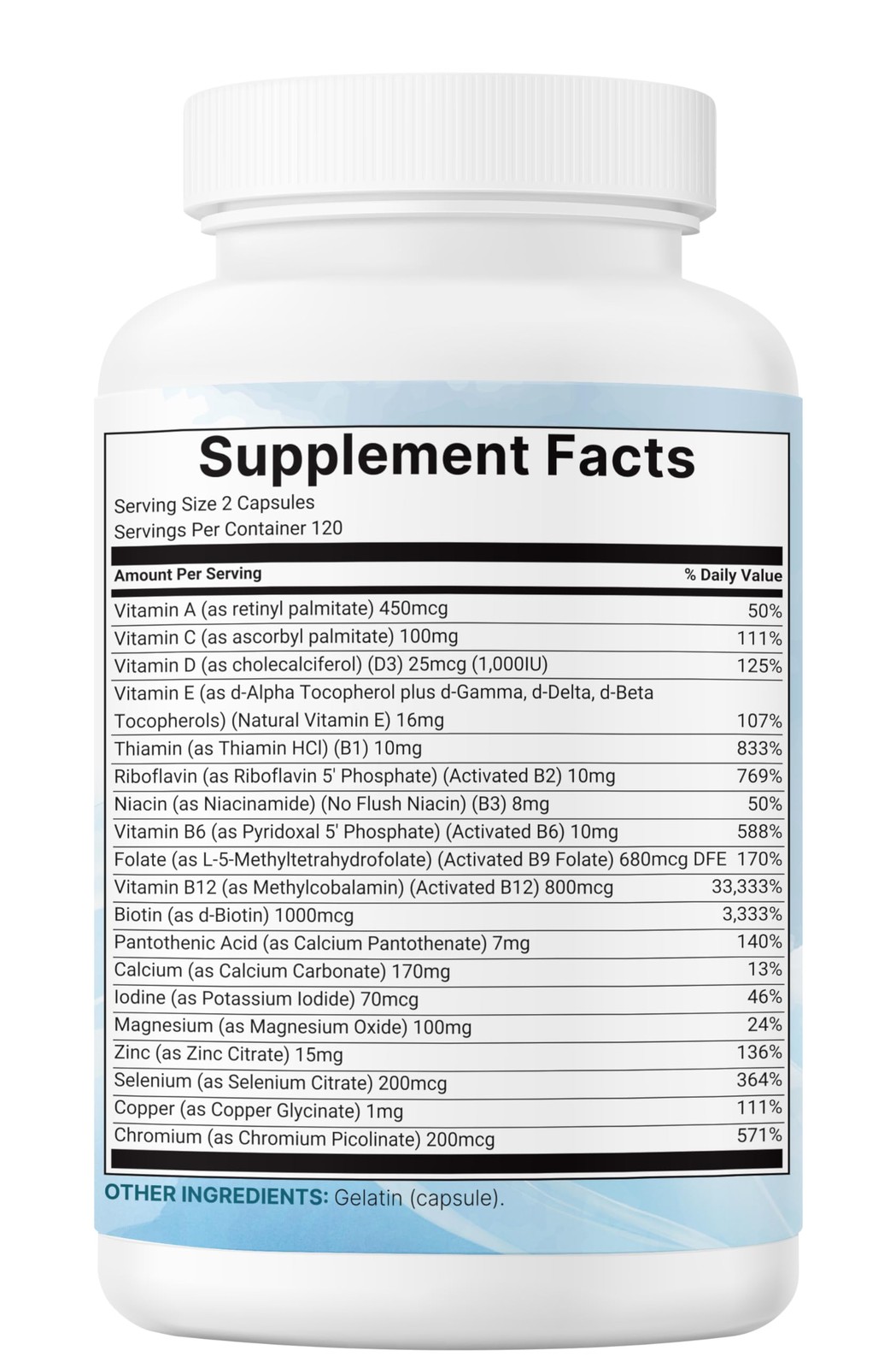 Micro Ingredients Pure Methylated Multivitamin, 240 240 Count (Pack of 1)