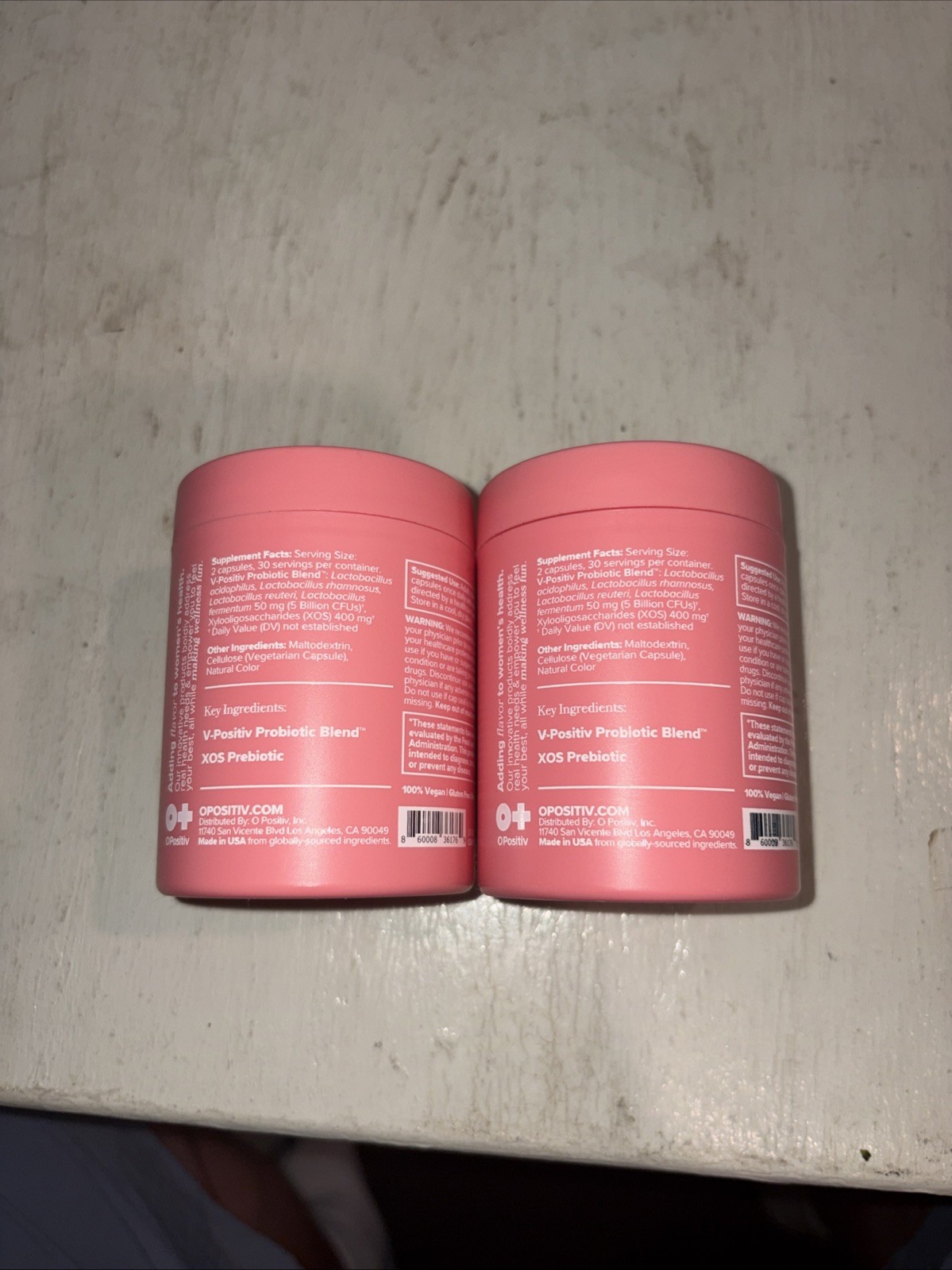 2x O Positiv URO Vaginal Probiotic 60 Capsules New Sealed Exp. 2026 (D3)