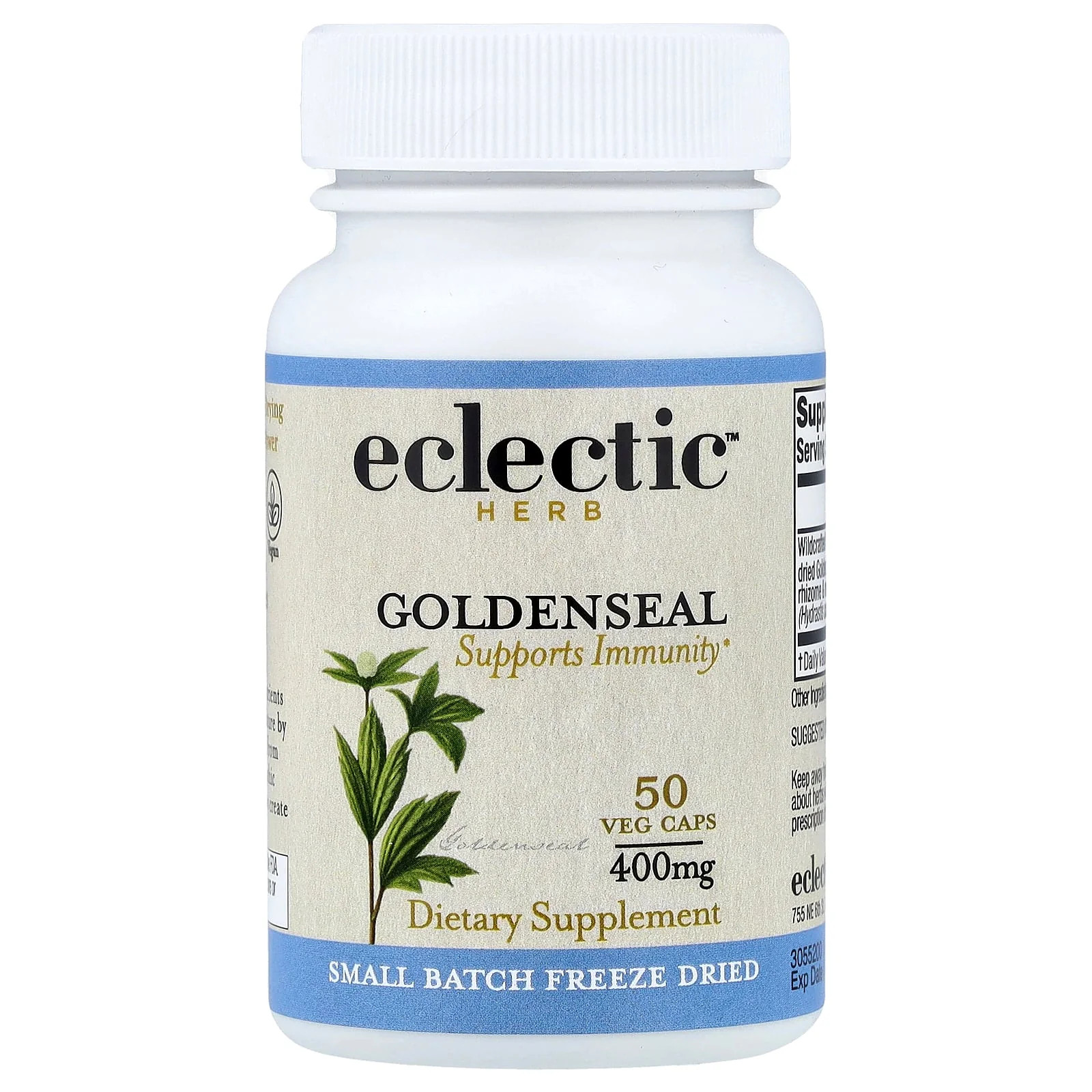 2 X Eclectic Herb, Goldenseal, Supports Immunity, 400 mg, 50 Veg Caps