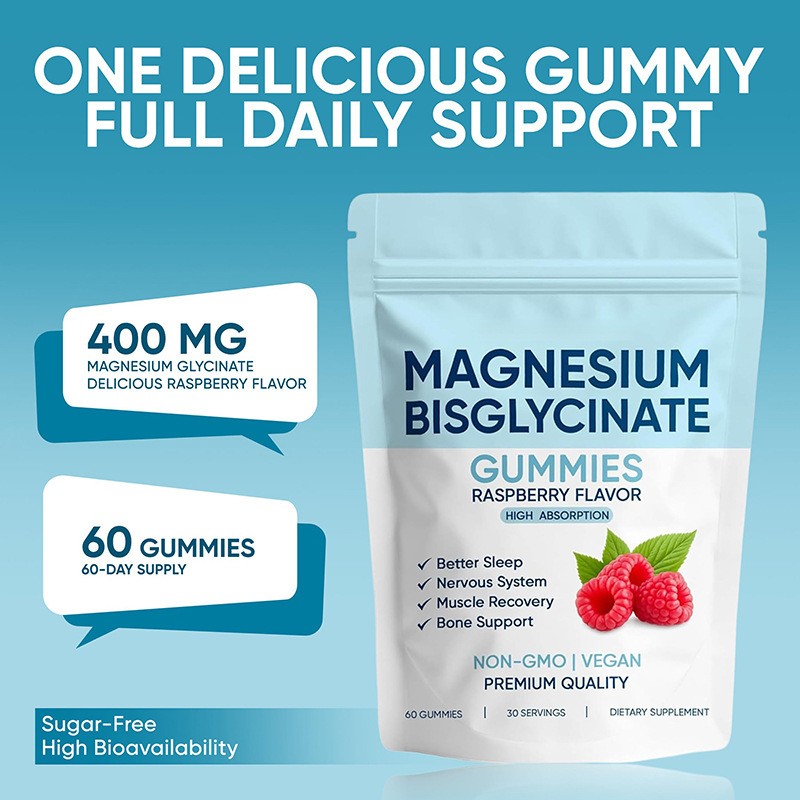 With 400mg Magnesium Bisglycinate Gummies, Magnesium Bisglycinate Chelate USA