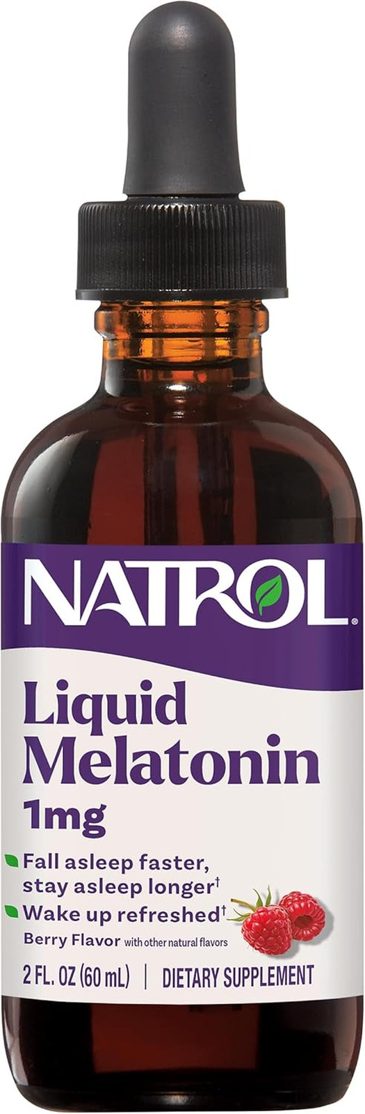 Liquid Melatonin 1 Mg, Adult Melatonin Supplement to Fall Asleep Faster and S…