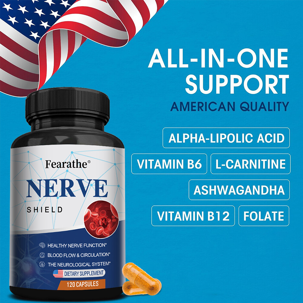 Nerve Shield Pills Supplement Advanced Nerve Formula (30/60/120 Capsules)