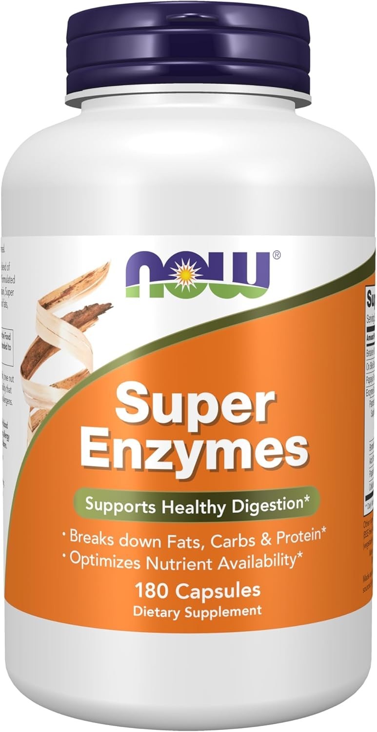 NOW Foods Super Enzymes – 180 Capsules – Exp 11/2026
