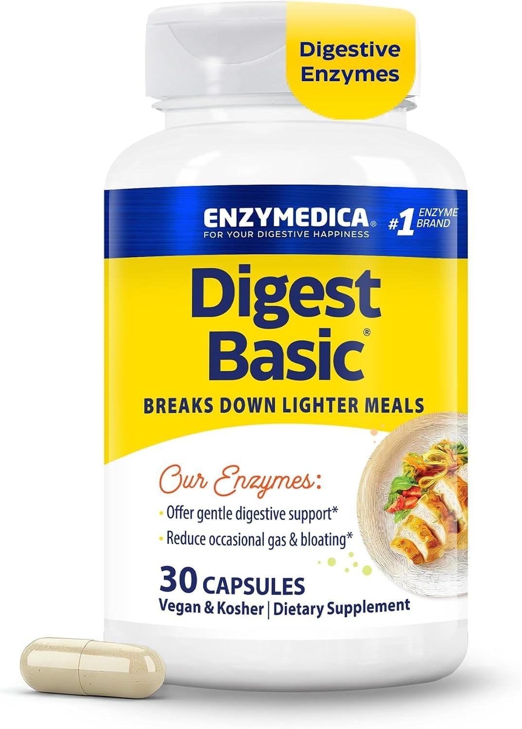 Digest Basic 30 Capsules – Multi-Enzyme Support for Gas & Bloating Relief