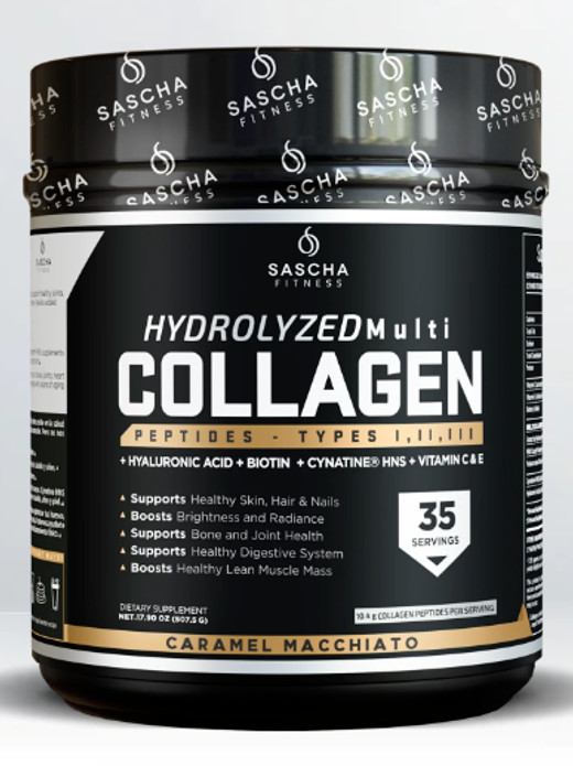 Hydrolyzed Multi Collagen Sascha Fitness. Colageno Sasha Best Seller. Fast Ship