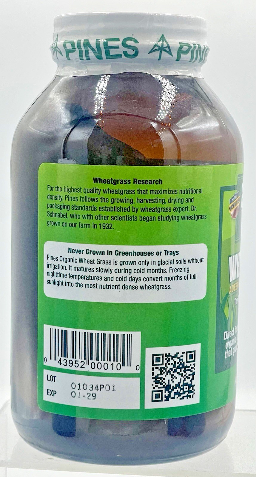 Pines International Wheat Grass Powder 10oz 280g Gluten Free Non GMO EXP 01/29