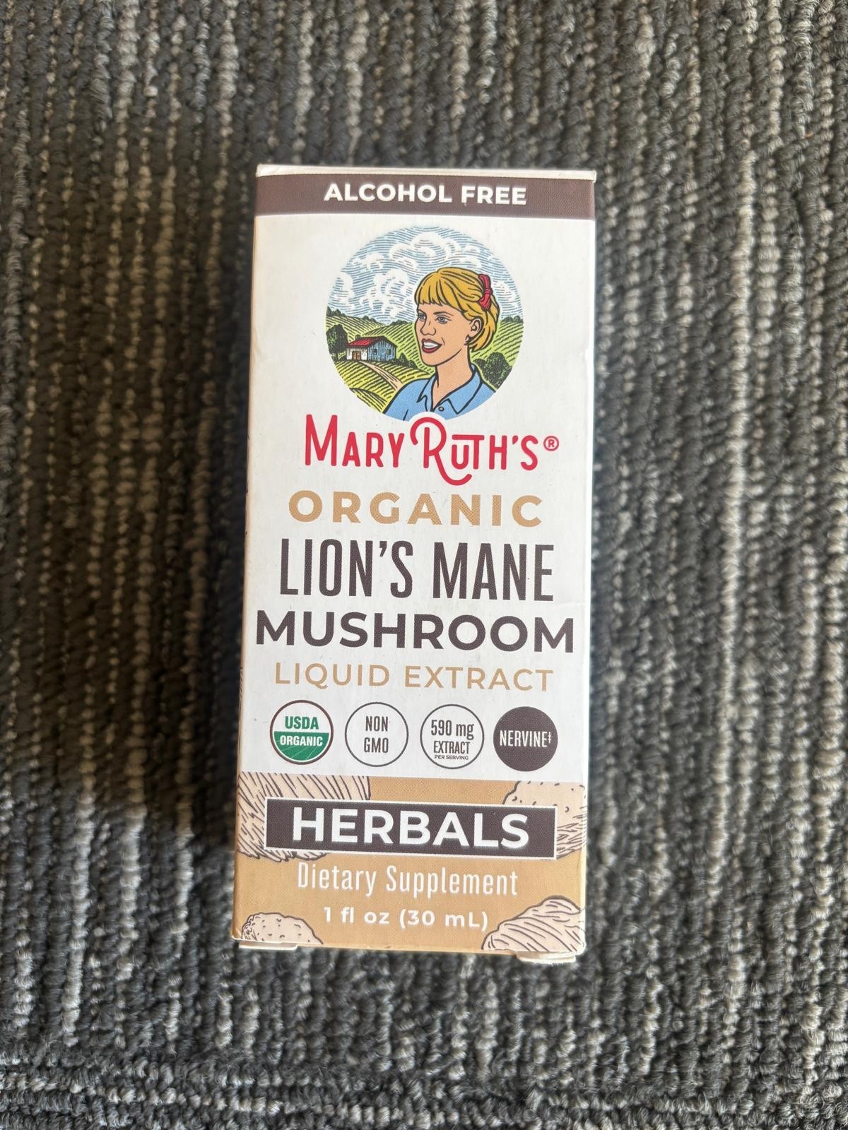 MaryRuth Organics Lions Mane Mushroom Supplement, Up to 1 Month, 1 fl oz (30 ml)