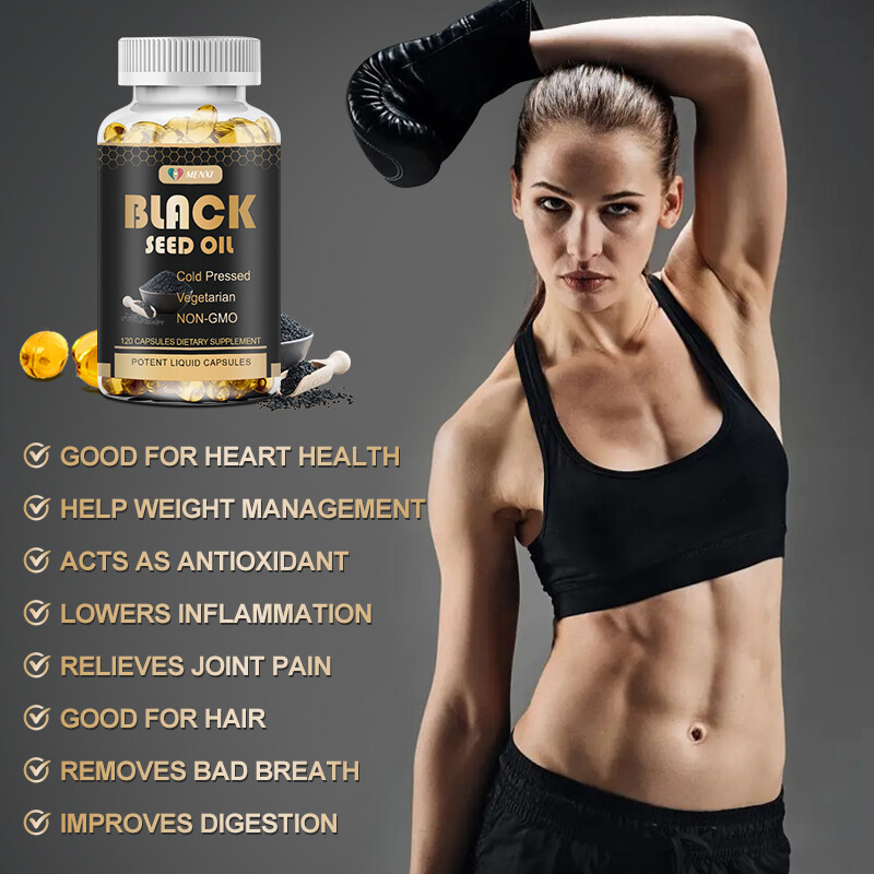 1000mg Black Seed Oil Capsules Cold Pressed – Immune Support 120Capsules Non GMO
